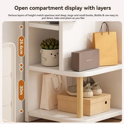 Corner storage cabinet for home use, simple foyer, coat rack, corner wall display cabinet, floor standing bookshelf, bedroom sid