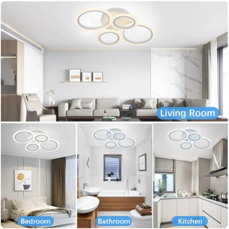Modern LED chandelier with remote control home lighting ring ceiling light living room bedroom lighting kitchen  Lamps for room