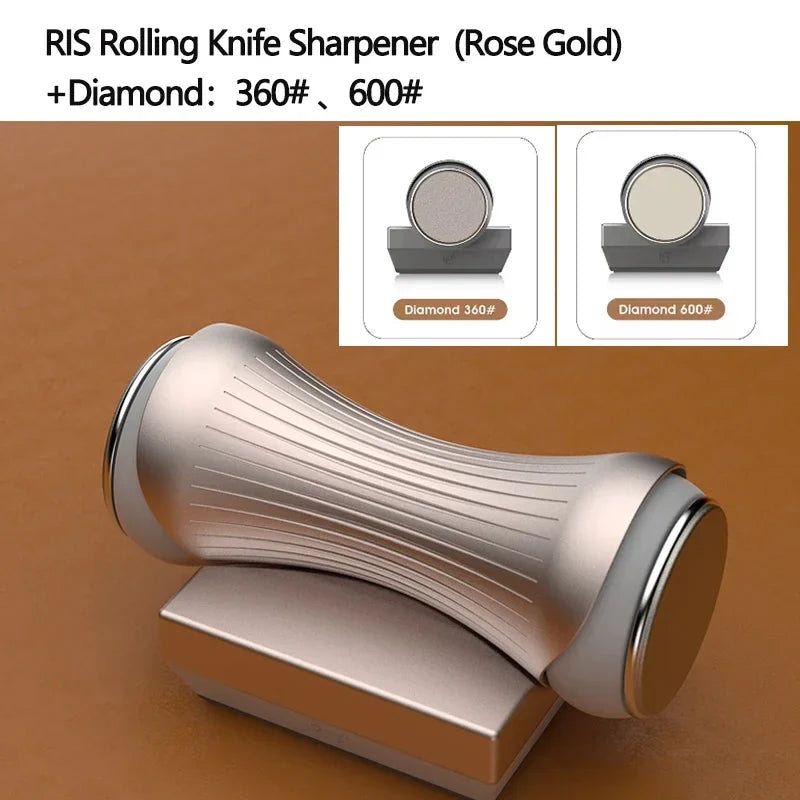 Aluminum Alloy Premium Knife Sharpener Roller–Magnetic Multi Sharpening Stone for Effortless Precision Edges|Durable&Ultra-Fast