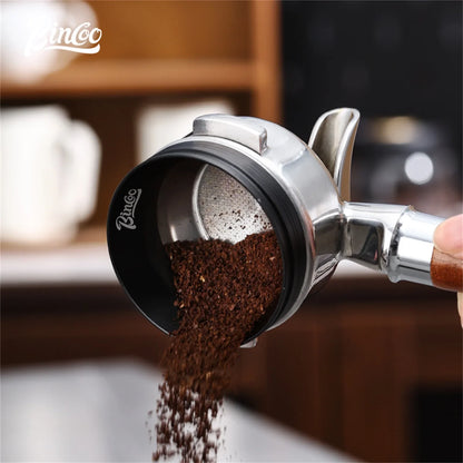 BINCOO 51mm 58mm Portafilter Dosing Ring, Magnetic Anti-Static Design for Strong Hold and Zero Coffee Spill During Prep