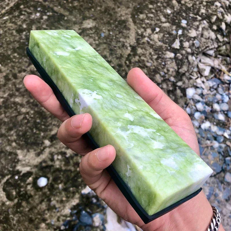 Natural 10000 Honing Tool Super Fine Green Agate Stone Polishing Finishing Bar Whetstone Sharpening for Kitchen Knife Sharpener