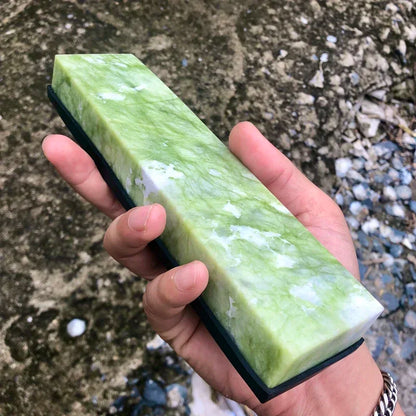 Natural 10000 Honing Tool Super Fine Green Agate Stone Polishing Finishing Bar Whetstone Sharpening for Kitchen Knife Sharpener
