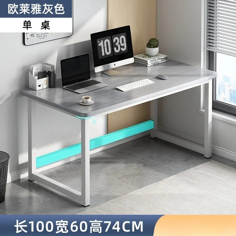 Ergonomic Computer Desk Gaming Desk Folding Adjustable Height Office Study Table Space Saving L Shaped Small Room Furniture