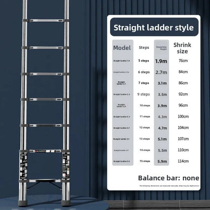 Stainless steel telescopic ladder Multifunctional  herringbone ladder Portable folding ladder Bamboo ladder Lifting ladder