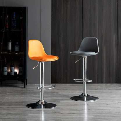 Velvet Padded Home High Kitchen Bar Benches Counter Stools Chair Island Dining Table Chair Banks Backrest Modern Barstools