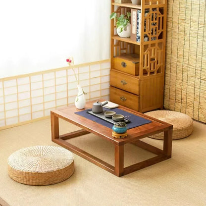 Hot Handmade Woven Natural Straw Round Pouf Tatami Cushion Floor Japanese Style Cushion Home Textile