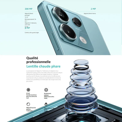Xiaomi Redmi Note 13 Pro 5G,Smart Phones,NFC,6.67" 1.5K AMOLED display,120Hz,200MP Camera,67W Charger,5100mAh Battery,Global Version