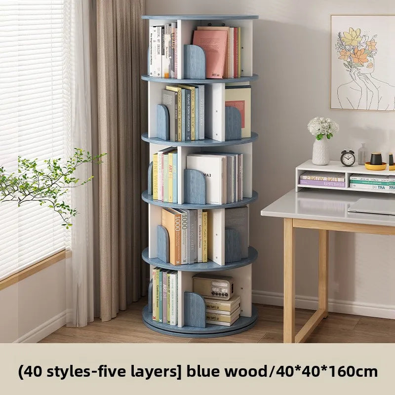 Rotating bookshelf Floor storage shelf Children's simple picture book rack