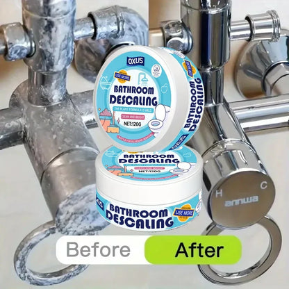 Powerful Bathroom Glass Polish Gel • Hard Water Stain Remover & Scale Cleaner for Shower Doors, Tiles, Stainless Steel • Multi-S