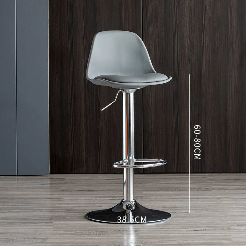 Velvet Padded Home High Kitchen Bar Benches Counter Stools Chair Island Dining Table Chair Banks Backrest Modern Barstools