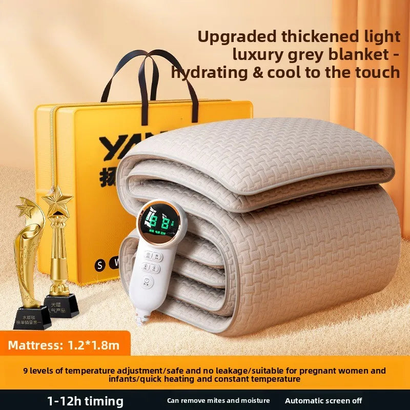 Electric Water Circulation Heated Blanket Mattress Pad Dual Queen King Remote Thermostat Energy Saving Auto Shutoff Washable