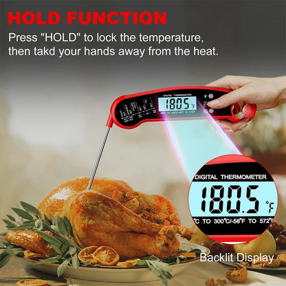 1 Pc Instant Meat Thermometer Waterproof Ultra-Fast Digital Meat Thermometer Kitchen Thermometer For Baking BBQ Grilling YY045