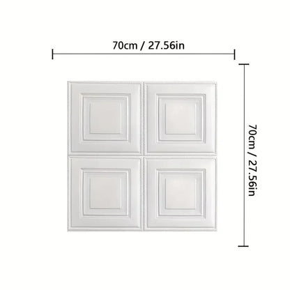 70cm*70cm 3D Room Decor Warm Decoration Self-adhesive Wall Stickers Foam Waterproof Anti-collision Wallpaper Ceiling Background