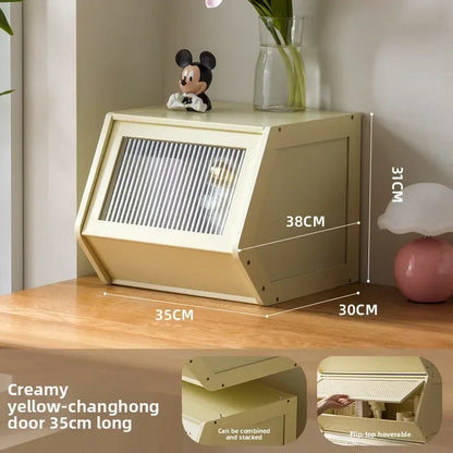 Bucket cabinet, storage cabinet, bedroom, living room, bookshelf, toys, snacks, storage and sorting cabinet can be stacked