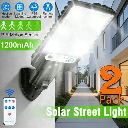 Solar Light Outdoor,PIR Motion Sensor Security Lights Street Garden Lamp Wall Lamps Waterproof With 180° Outside
