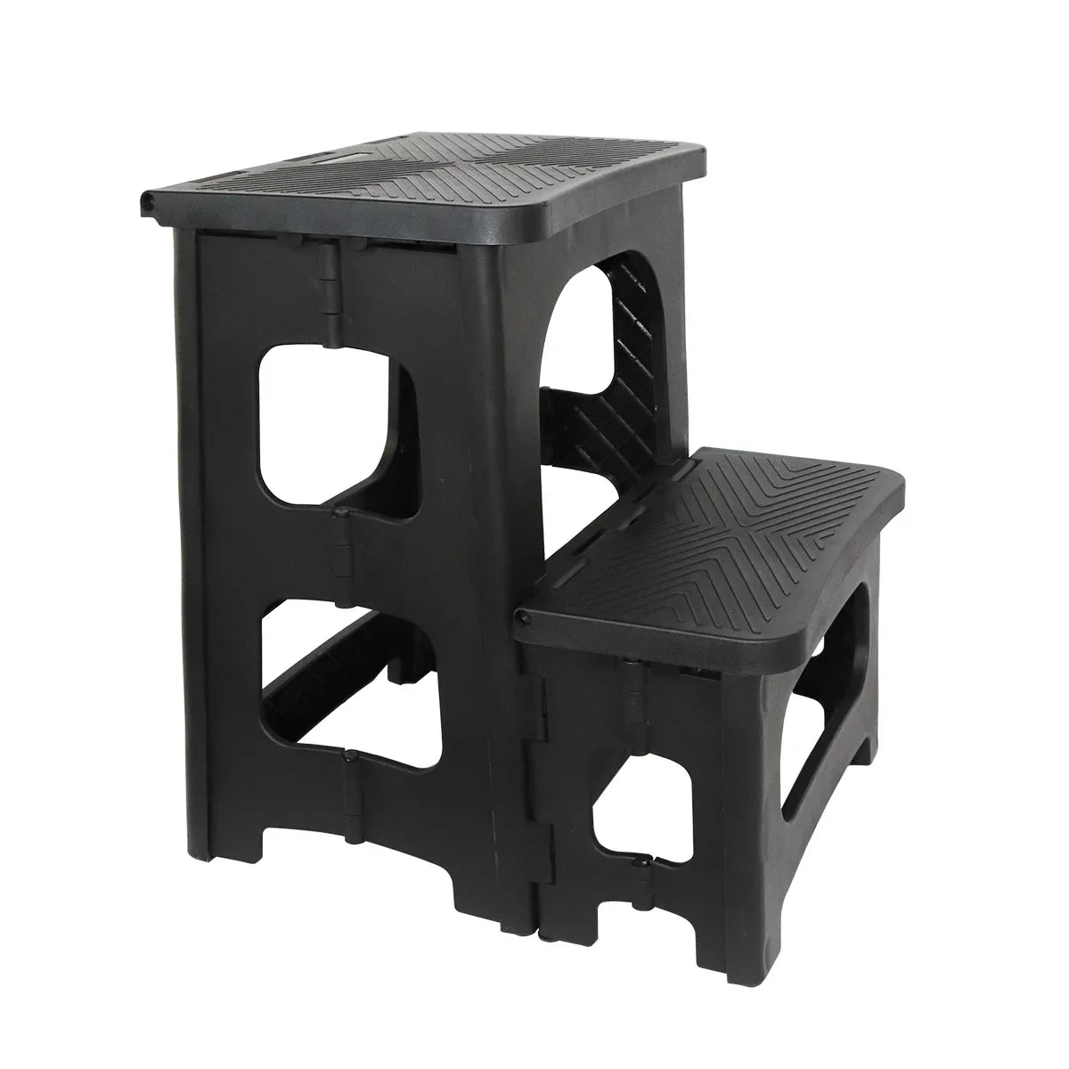 Household Two-Step Plastic Climbing Stool Step Height Stool Multifunctional Foldable Chair Car Wash Stool Stable And Non Slip