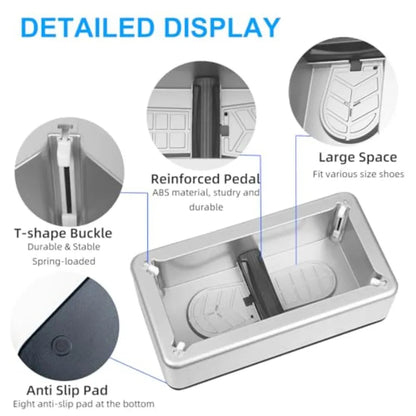 Shoe Covers Dispenser with 200pcs Disposable Shoe Covers Non Slip Automatic Shoe Cover Machine Fits Size Up to 11 US Men for Ho