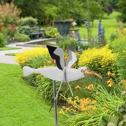 Seagull Windmill Weatherproof Fade Resistant Stable Decorative Easy To Install Seagull Garden  for Patio