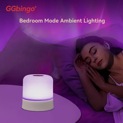GGbingo Touch Night Light Rechargeable Remote Control Night Light RGB Dimmable Table Lamp Ambient Light for Bedroom Living Room
