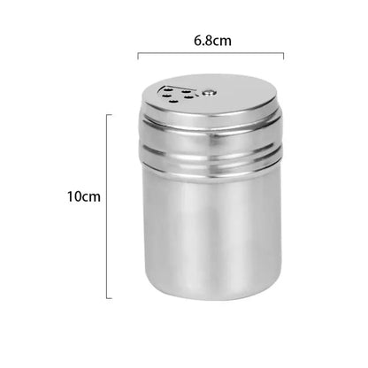 Multi-purpose Stainless Steel Seasoning Jar Salt Sugar Bottle Rotating Cover Kitchen Gadgets Spice Pepper Shaker Spice Jar