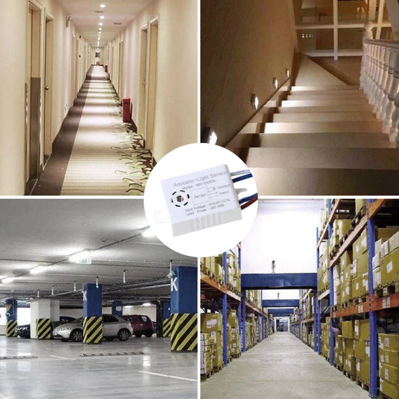220V Module Detector Auto On Off Intelligent Sound Voice Sensor Light Switch Use In Corridor Bath Warehouse Stair Switch