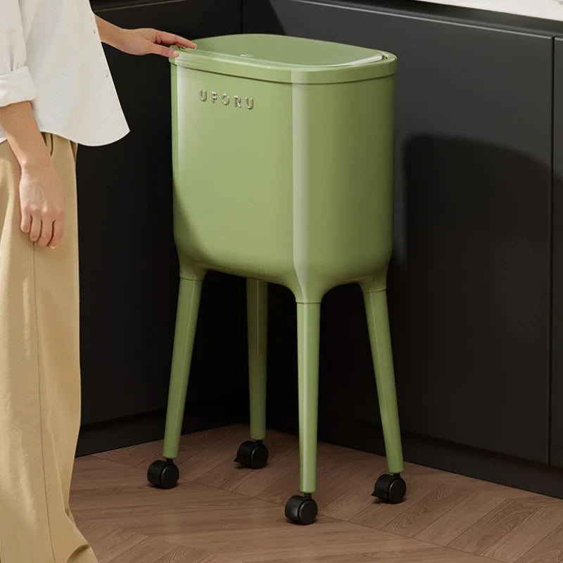 Waste Bins Step Trash Can Covered Lid Large Capacity Kitchen Bathroom Living Room Soft Close Garbage Bin Trash Can Household