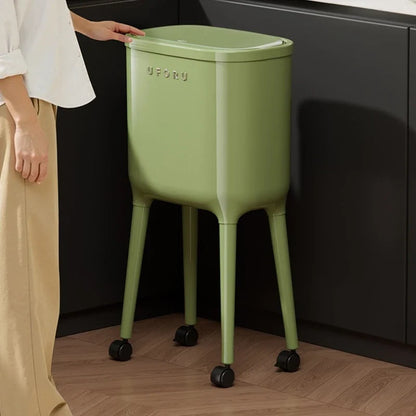 Waste Bins Step Trash Can Covered Lid Large Capacity Kitchen Bathroom Living Room Soft Close Garbage Bin Trash Can Household