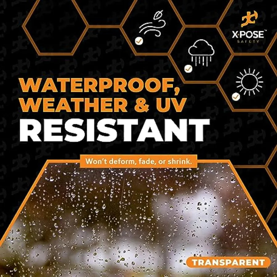 4' x 6' Clear Vinyl Tarp - Super Heavy Duty Transparent Waterproof PVC Tarpaulin with Brass Grommets - for Patio Enclosure Camp