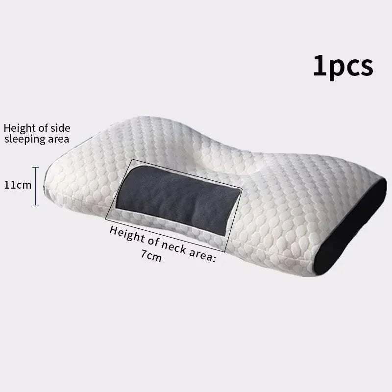 High Quality Washable Knitted Massage Pillow, Hypoallergenic Non-Collapse Neck Support Pillow for Better Sleep & Household Use