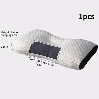 High Quality Washable Knitted Massage Pillow, Hypoallergenic Non-Collapse Neck Support Pillow for Better Sleep & Household Use