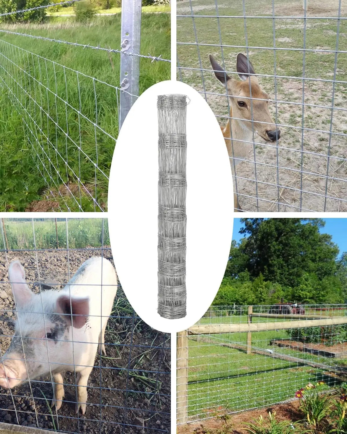 Galvanized Steel Livestock Fencing Heavy Duty Wire Fence Panels Zinc Coated Rust Resistant Animal Enclosure Farm Pasture Fence