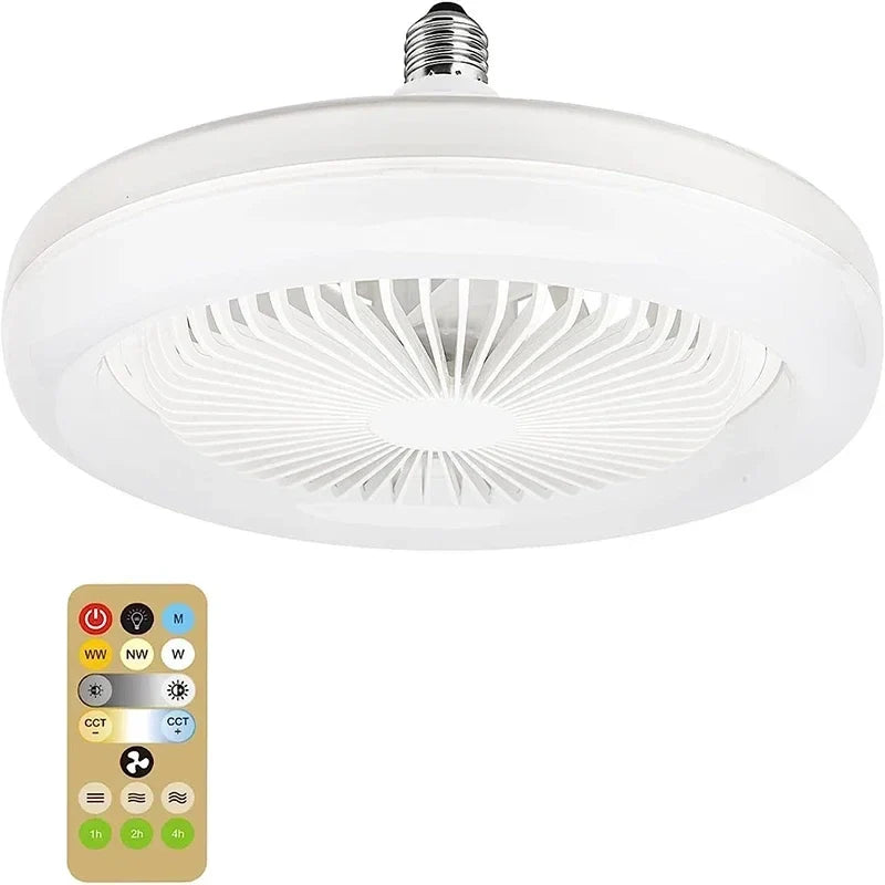 3In1 Ceiling Fan With Lighting Lamp E27 Converter Base With Remote Control For Bedroom Living Home Silent Ac85-265v