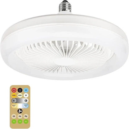 3In1 Ceiling Fan With Lighting Lamp E27 Converter Base With Remote Control For Bedroom Living Home Silent Ac85-265v