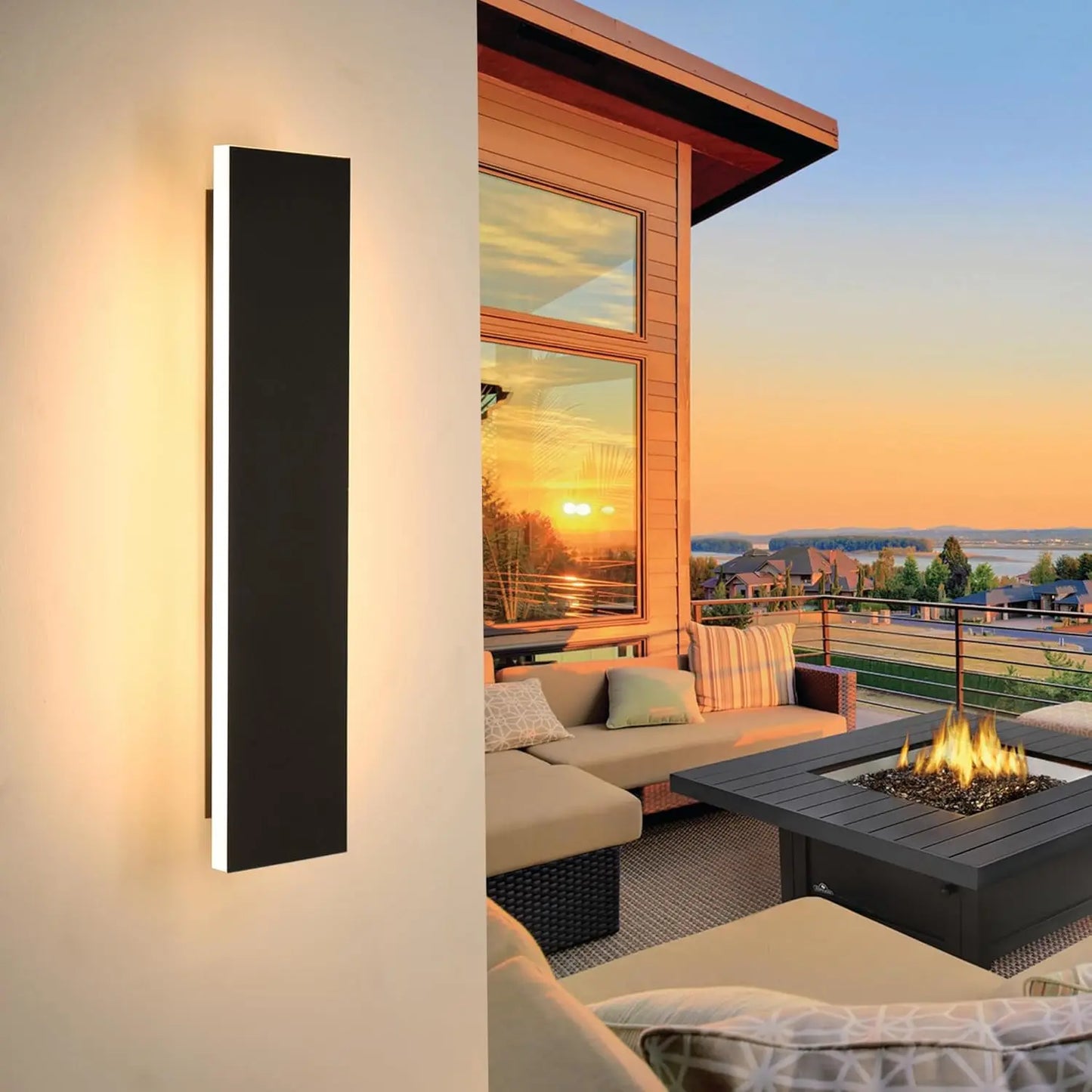 LED Long outdoor wall lamp IP65 Waterproof wall light Aluminum Light Garden Villa porch Sconce Light 110V 220V Sconce Luminaire