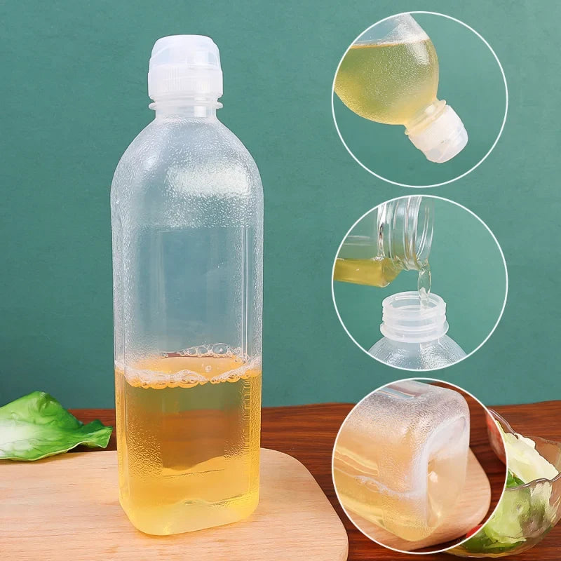 1000ML Squeeze Seasoning Bottles Screaming Oil Control Bottle High Temperature Oil Resistance Soy Multifunction Sauce Oil Bottle