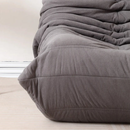 Lazy Sofa, Caterpillar Sofa | Classic Grey Sponge-Filled, Living Room Ready, No Electricity Needed