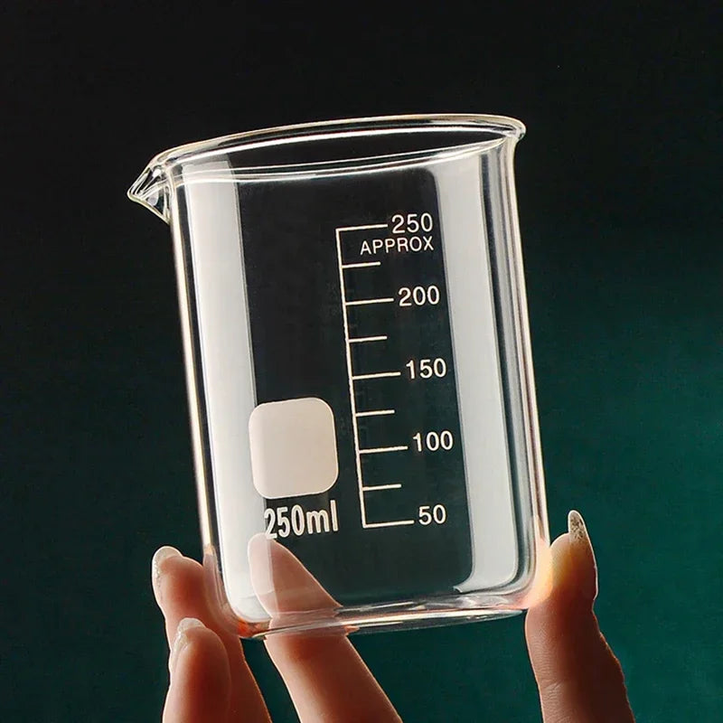 50-1000ml High Borosilicate Glass Measuring Cup Kitchen Laboratory Transparent Beaker with Scale Kitchen Baking Measuring Cup