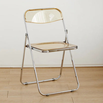 Internet celebrity folding chair acrylic transparent chair completed photo without chair simple folding crystal diningchairstool