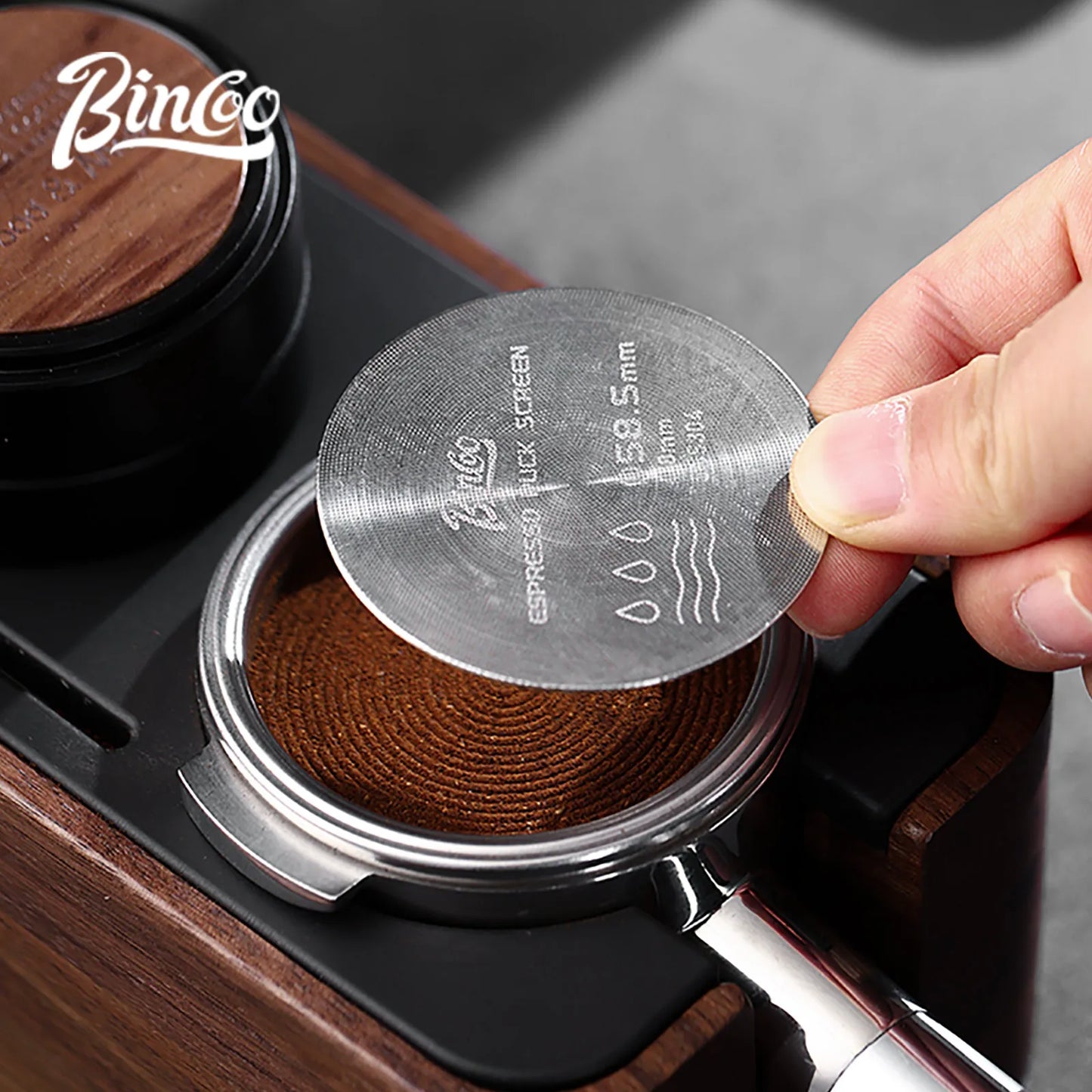 Bincoo 51/58mm Espresso Portafilter Dispersion Plate Stainless Steel Sintered Shower Screen Even Extraction Upgrade Accessories