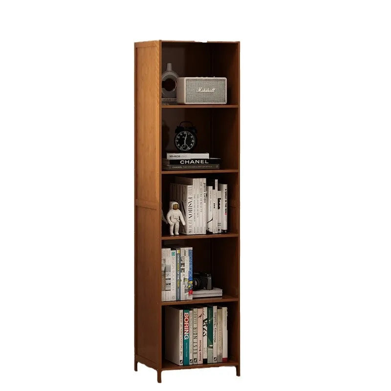 Bookcase with door, multi-layer storage rack, seam storage cabinet, living room display cabinet, bookshelf