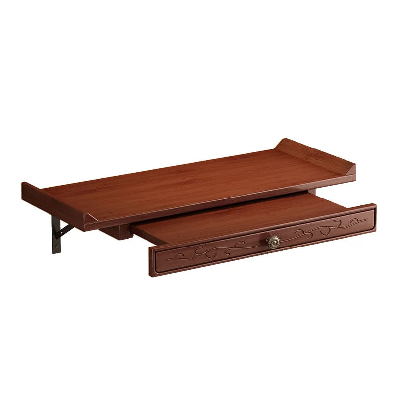 Buddha niche wall-mounted God of Wealth shrine non-solid wood Bodhisattva offering base incense burner storage shelf