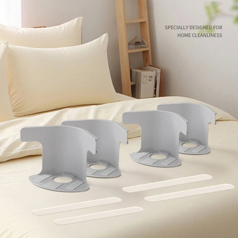 4pcs Sturdy Bedsheet Corner Tightener Clips Invisible Bed Sheet and Bed Cover Fastener Fixed Non-slip Clips Bed Useful Gadget