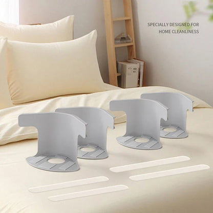 4pcs Sturdy Bedsheet Corner Tightener Clips Invisible Bed Sheet and Bed Cover Fastener Fixed Non-slip Clips Bed Useful Gadget