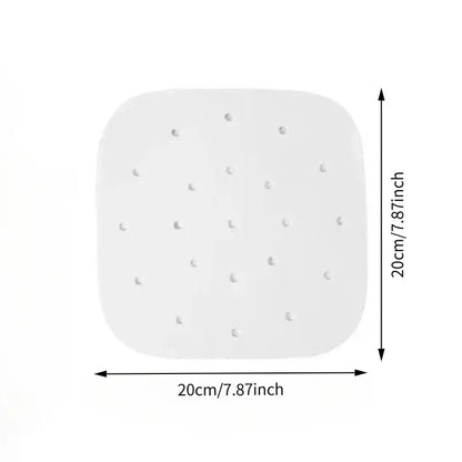 50Pcs Air Fryer Parchment Paper Liners Disposable Square Non-Stick Oven Oil-absorbing Paper Baking Accessories