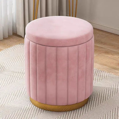 Fashion Storage Stool, Shoe Changing Stool, Makeup Stool, Bedroom Dressing Table Round Stool, New Round Stool with Storage Space
