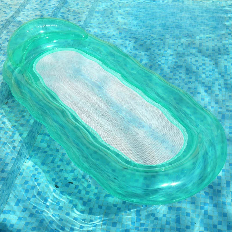 Inflatable Pool Float Adult - Pool Floaties Lounger Floats Rafts Floating Chair w Adjustable Backrest Cup Holders Water Floaty