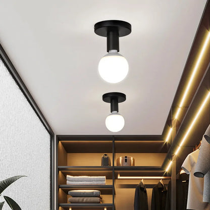 Modern Black E27 Lamp Base Nordic Retro Iron lamp Decor For Living Room Bedroom Bathroom Ceiling Light Wall Lamp Holder