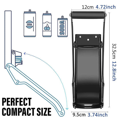 Can Crushers for Recycling 16 oz Heavy Duty Metal Can Crusher Wall Mounted Soda & Beer Can Smasher for Recycling w Bottle Opener