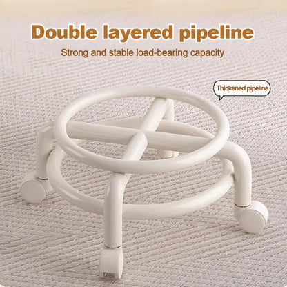 Universal wheel small stool household pulley low stool backrest strong and durable portable outdoor mobile small bench