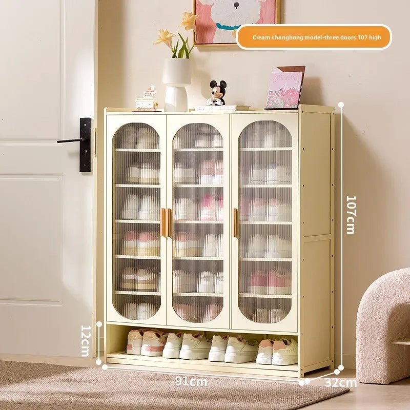 New shoe cabinet household multi-layer storage shoes dust-proof door porch floor large-capacity porch rack shoe rack